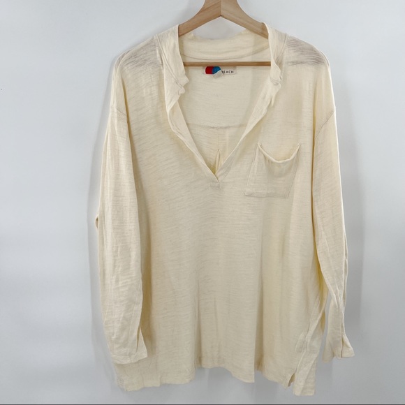 Free People Tops - Free People beach Oversize cream tee size M